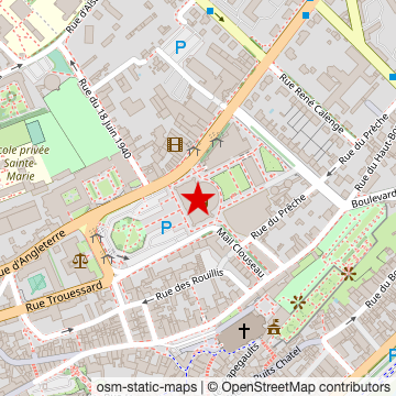 Carte de « Halle aux grains » sur OpenStreetMap