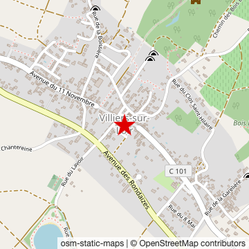 Carte de « Villiers-sur-Loir » sur OpenStreetMap